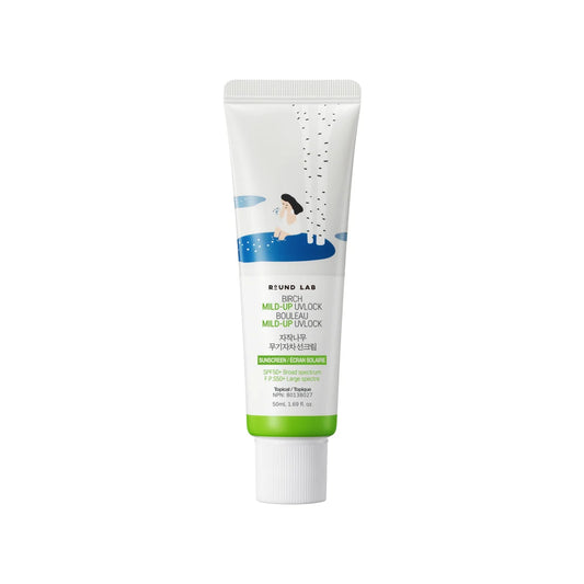 Round Lab Birch Moisturizing Mild-Up Sunscreen 50ml – SPF 50+ PA++++ Mineral Sunscreen