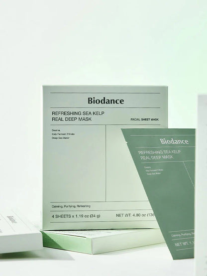 Biodance Refreshing Sea Kelp Real Deep Mask 34g – Balancing Hydrogel Sheet Mask