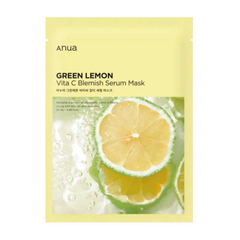 Anua Green Lemon Vita C Blemish Serum Mask – Brightening Sheet Mask (1pc)