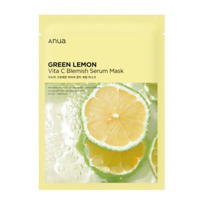 Anua Green Lemon Vita C Blemish Serum Mask – Brightening Sheet Mask (1pc)