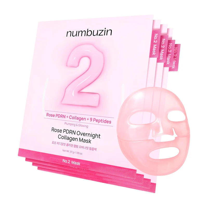 Numbuzin No.2 Rose PDRN Overnight Collagen Mask – Hydrogel Sleeping Mask