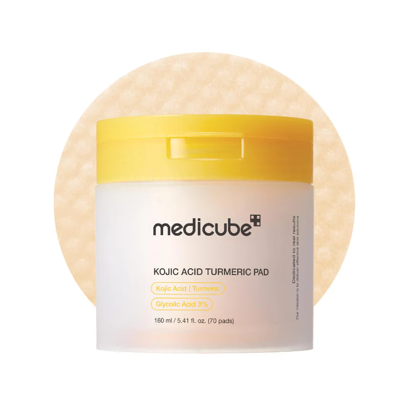 Medicube Kojic Acid Turmeric Toner Pad 160ml (70 Pads) – Brightening Exfoliating Toner Pads