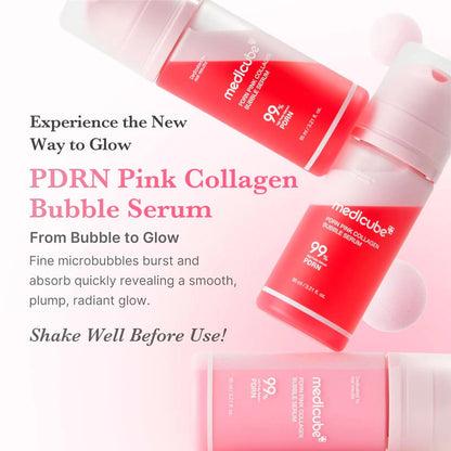 Medicube PDRN Pink Collagen Bubble Serum – Brightening Bubble-to-Serum Treatment