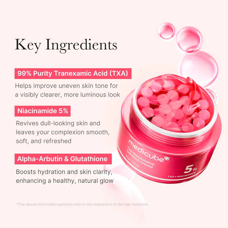 Medicube TXA Niacinamide Capsule Cream 55g – Custom Brightening Capsule Moisturizer