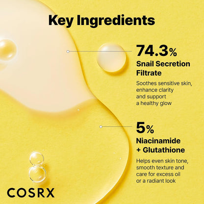 COSRX Advanced Snail Radiance Dual Essence 80ml – Plumping Brightening Essence