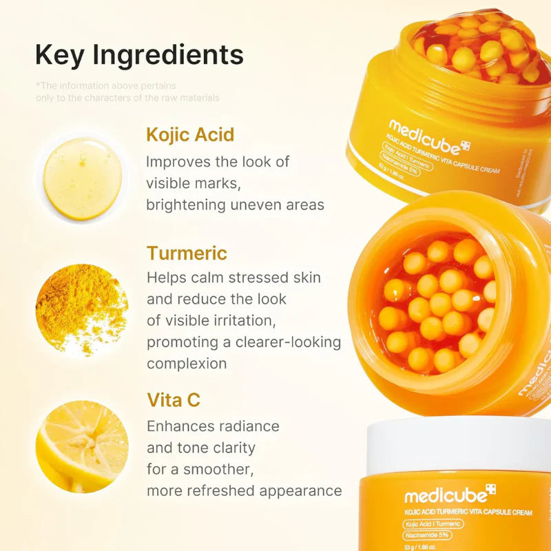 Medicube Kojic Acid Turmeric Vita C Capsule Cream 53g 
– Brightening Capsule Moisturizer