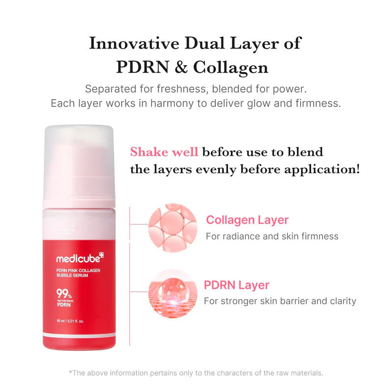 Medicube PDRN Pink Collagen Bubble Serum – Brightening Bubble-to-Serum Treatment