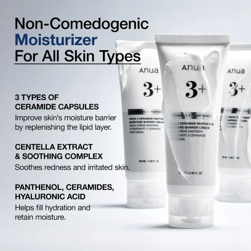 Anua 3 Ceramide Panthenol Moisture Barrier Cream 100ml – Barrier-Repair Moisturizer