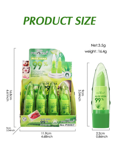 Color‑Changing Aloe Vera Lipstick – Moisturizing, Waterproof & Non‑Transfer