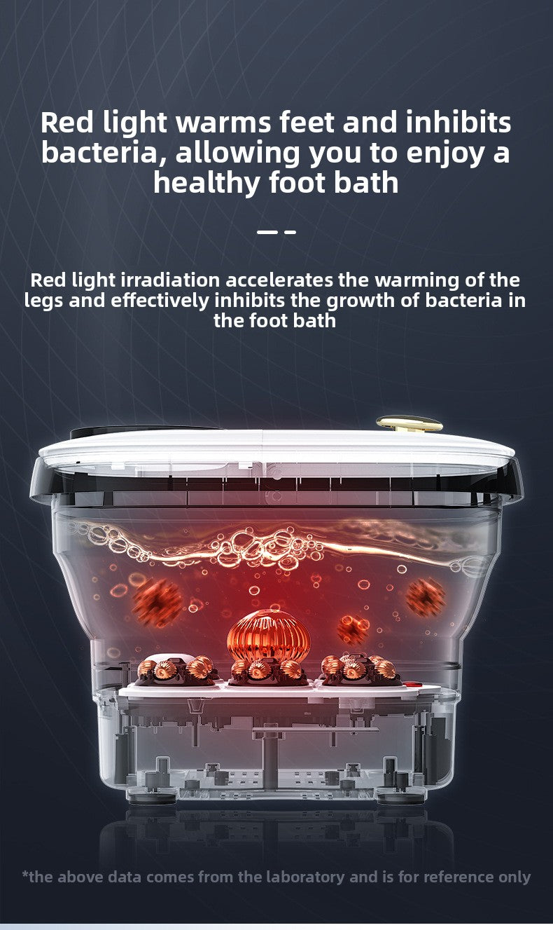 Foldable Electric Foot Spa Bath – Heated Collapsible Foot Soaker with Massage & Remote