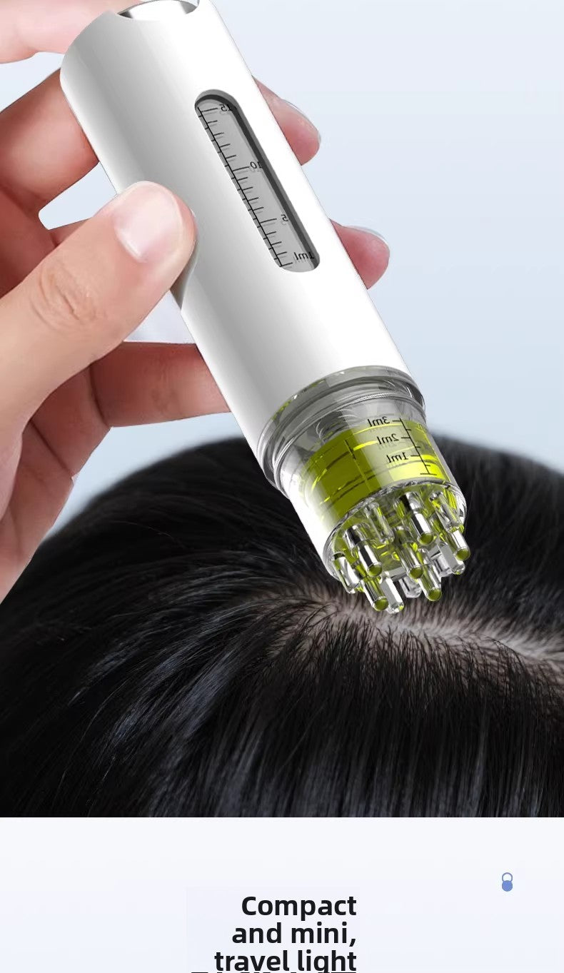 Dual-Chamber Scalp Applicator with Roller Balls
