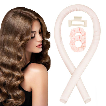 No-Heat Satin Curling Set – Handmade Wave & U-Shaped Hair Curler