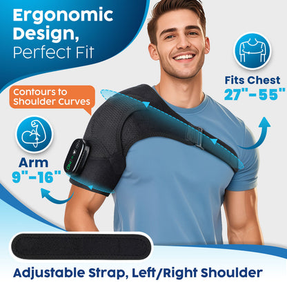 Electric Heating Shoulder Pad – Heat & Vibration Massage Wrap