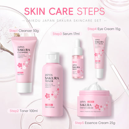 Lecco Japanese Cherry Blossom Skin Care 5-Piece Set