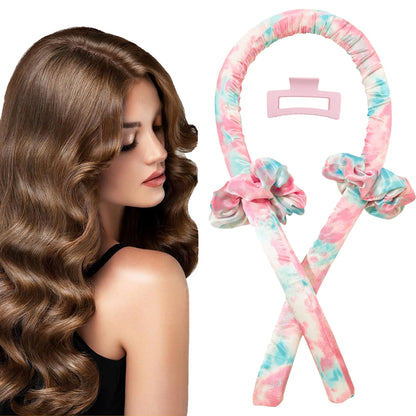 No-Heat Satin Curling Set – Handmade Wave & U-Shaped Hair Curler