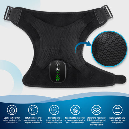 Electric Heating Shoulder Pad – Heat & Vibration Massage Wrap