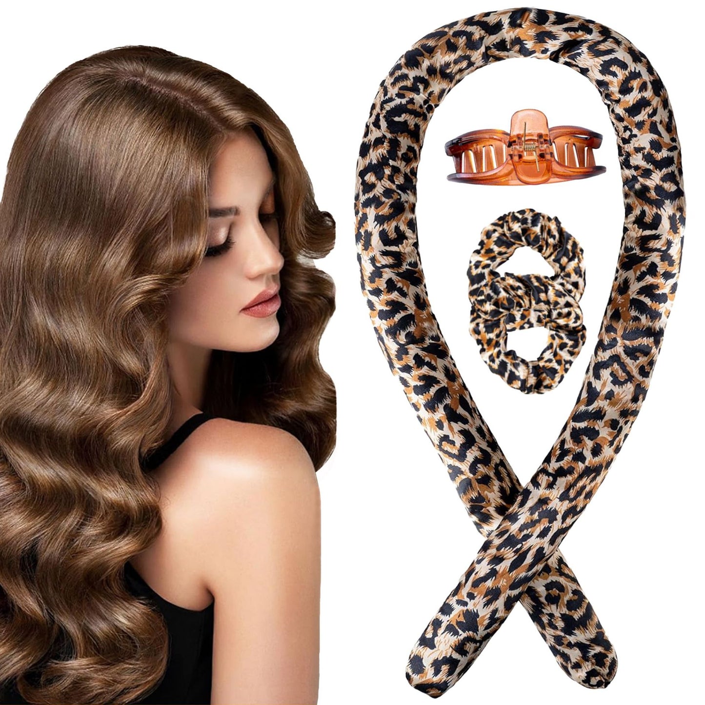 No-Heat Satin Curling Set – Handmade Wave & U-Shaped Hair Curler
