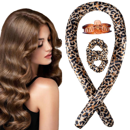 No-Heat Satin Curling Set – Handmade Wave & U-Shaped Hair Curler