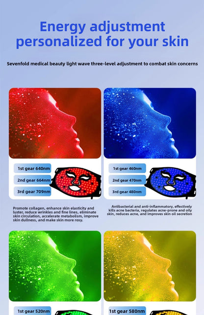 Photon LED Skin Rejuvenation Mask – Red & Blue Light Therapy Device