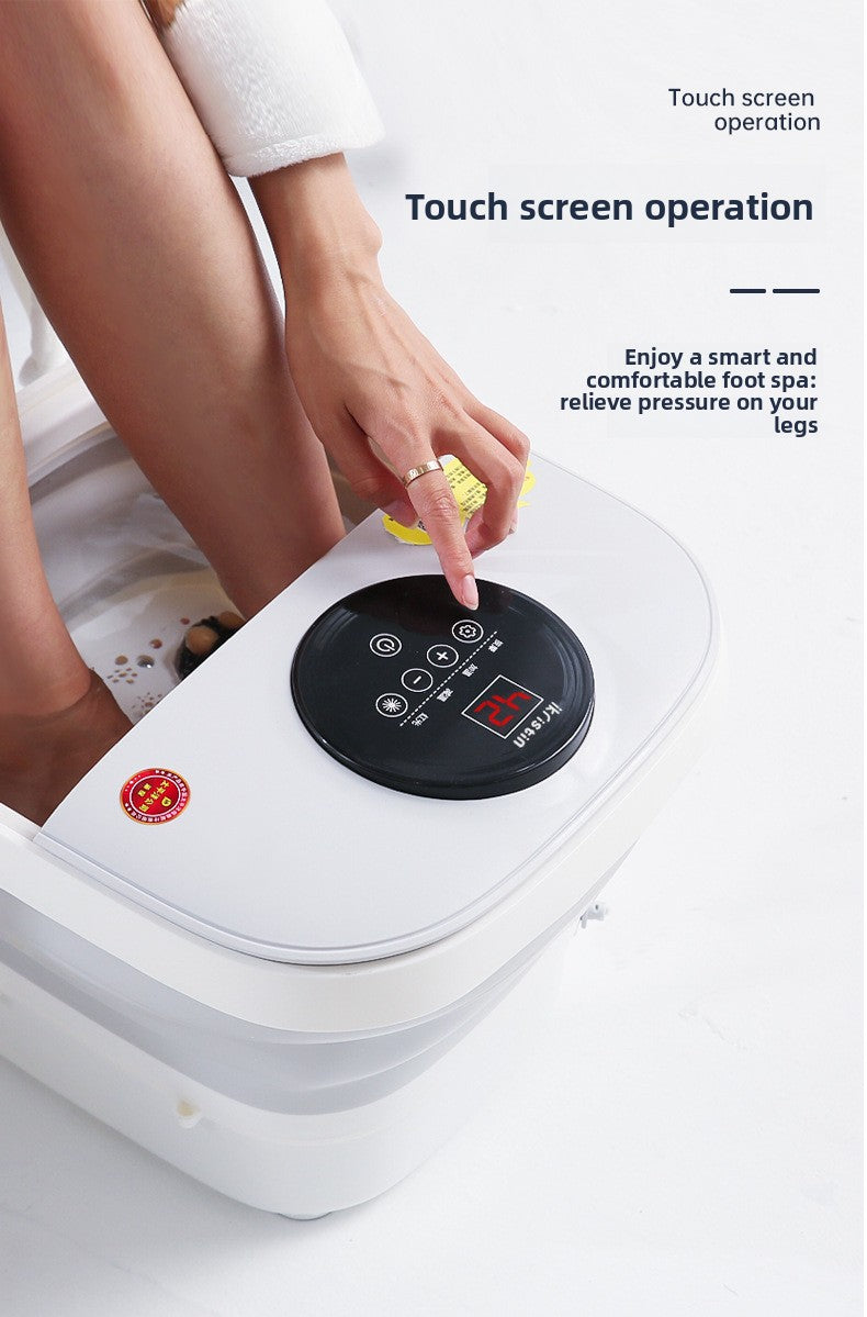 Foldable Electric Foot Spa Bath – Heated Collapsible Foot Soaker with Massage & Remote