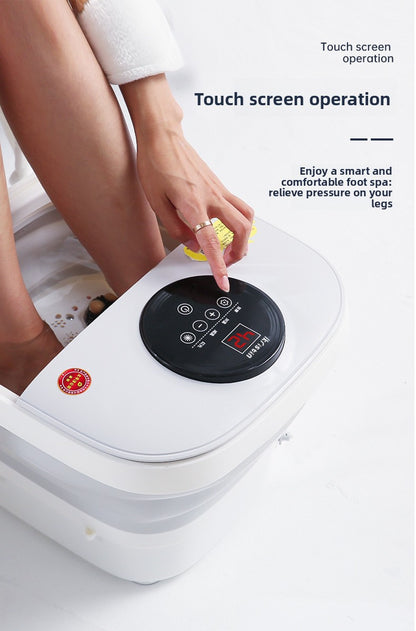 Foldable Electric Foot Spa Bath – Heated Collapsible Foot Soaker with Massage & Remote