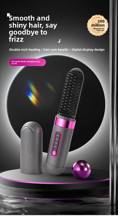 Wireless Negative Ion Hair Straightening Comb