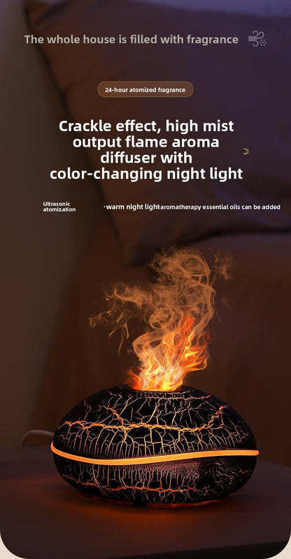 Aroma Diffuser – Simulated Flame Ultrasonic Humidifier (200 ml)