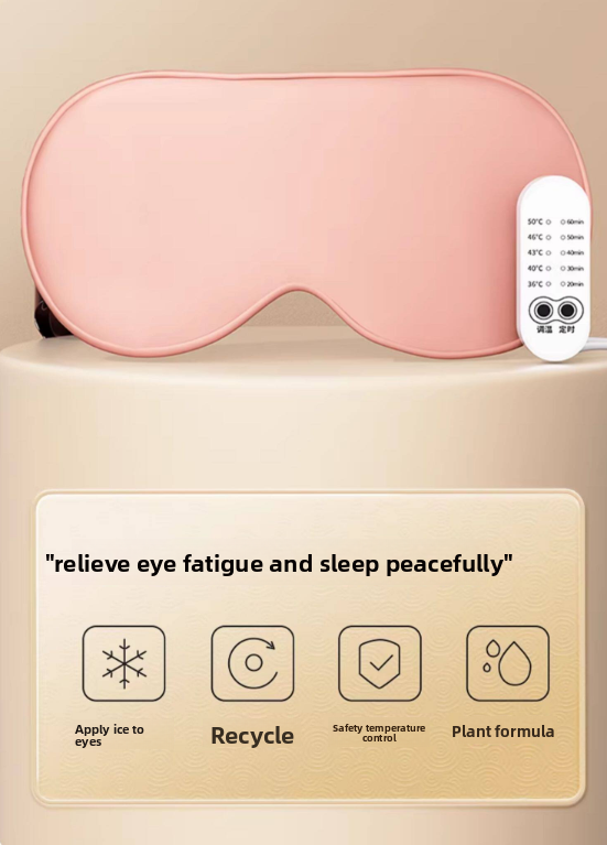 Heated Silk Eye Mask – USB Warming Sleep & Eye Relief Mask