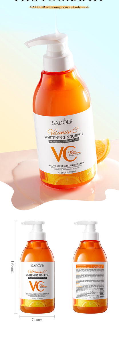 Sadoer Whitening Nourishing Shower Gel 520ml – Deep Cleansing & Skin Rejuvenation