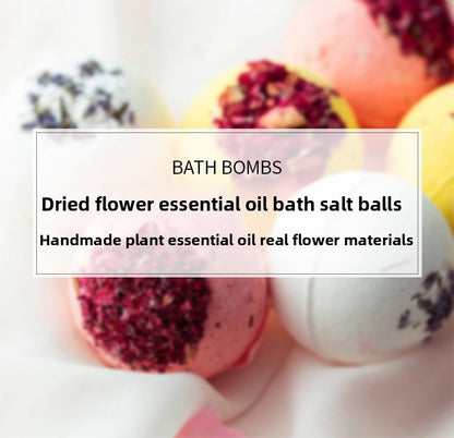 Dried Flower Bath Salt Balls – Essential Oil Aromatherapy Bath & Gift Set