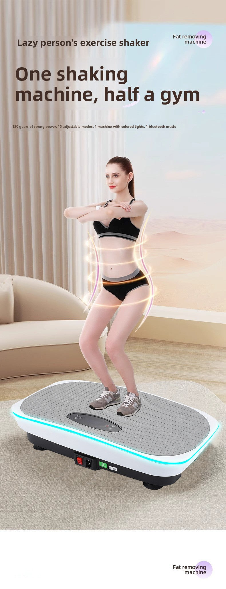 Bluetooth Vibration Fitness Platform – Home Slimming & Exercise Machine (5 Modes)