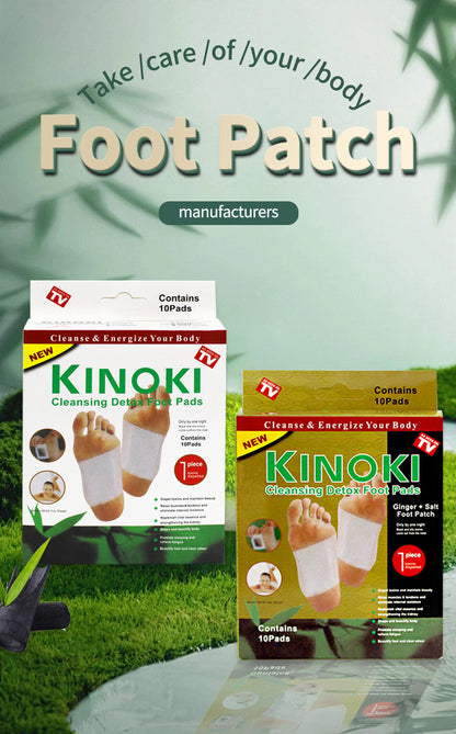 Bamboo Vinegar Herbal Foot Patches – Soothing Detox Foot Pads (Box of 10)
