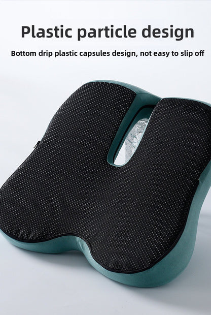 Memory Foam One-Piece Seat Cushion with Backrest – Ergonomic Chair Support (Grey)