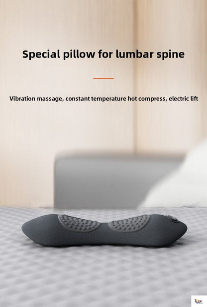 Memory Foam Heated Massage Lumbar Pillow – Ergonomic Back Support (Dual & Triple Function)