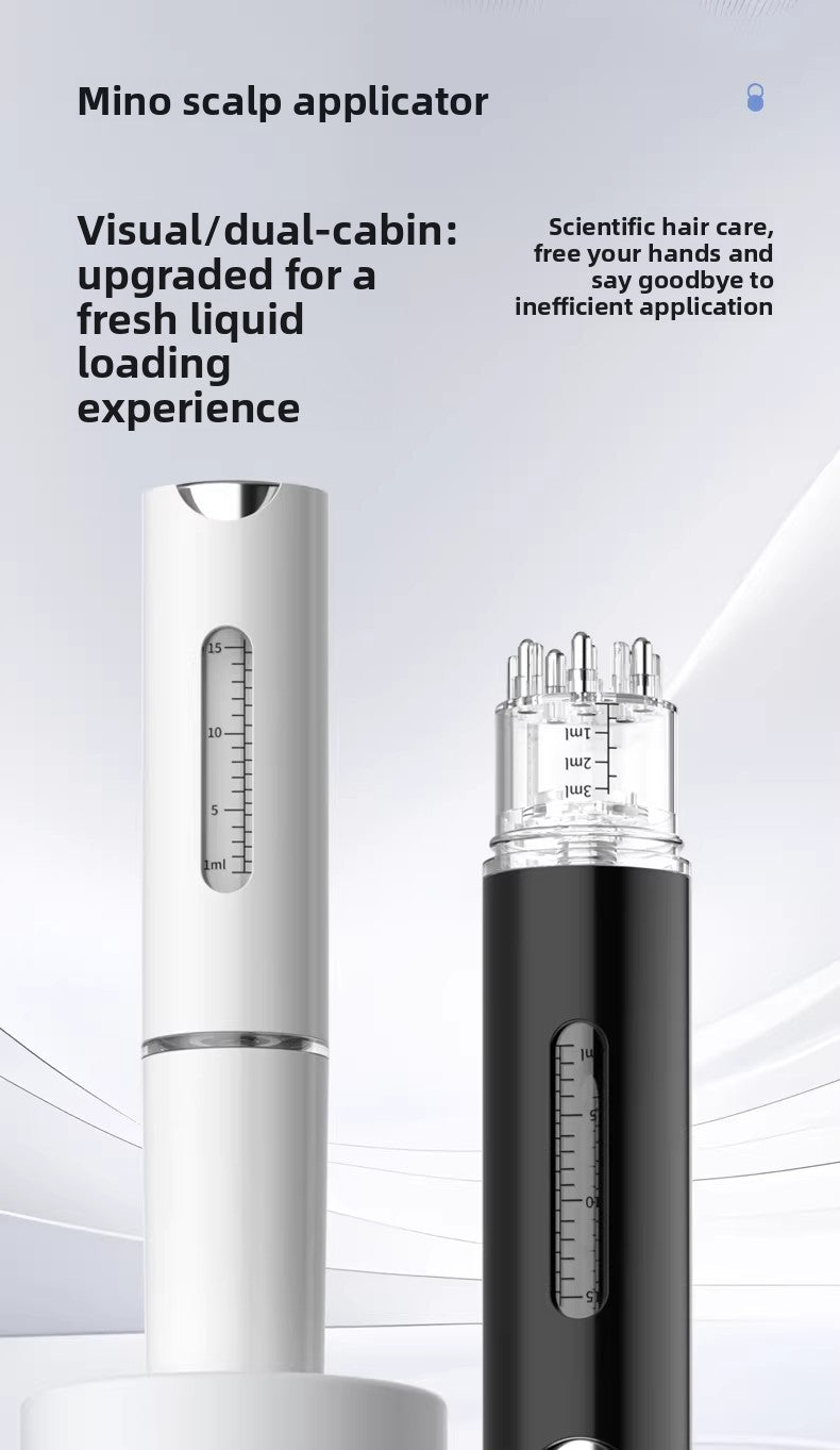 Dual-Chamber Scalp Applicator with Roller Balls