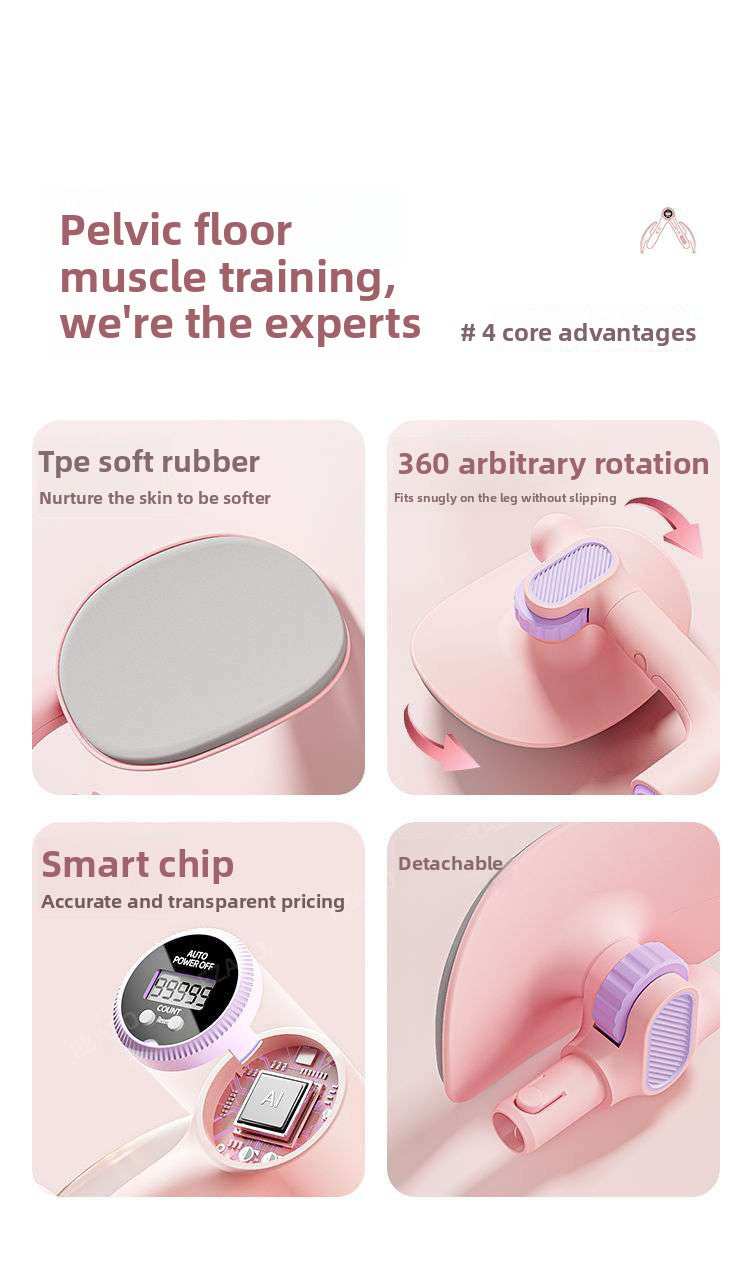 Pelvic Trainer & Leg Clamp – Kegel Exerciser with Digital Counter & 360° Rotatio