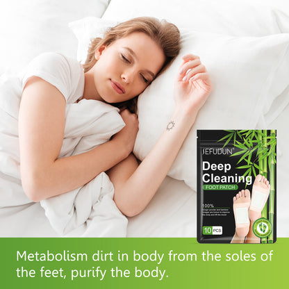 Sefudun Bamboo Charcoal Foot Patches – Moisture & Odor Control Foot Pads (10-Pack)