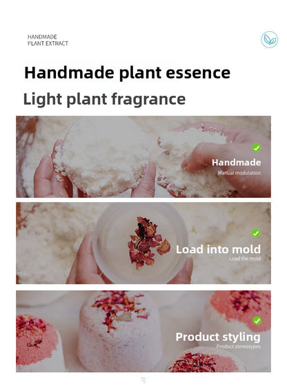 Dried Flower Bath Ball Gift Set – Essential Oil Bubble Bath Balls (4‑Piece)