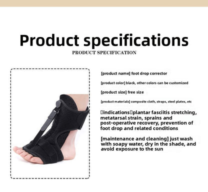 Foot Drop Night Support Brace – Adjustable Orthopedic Plantar Recovery Splint