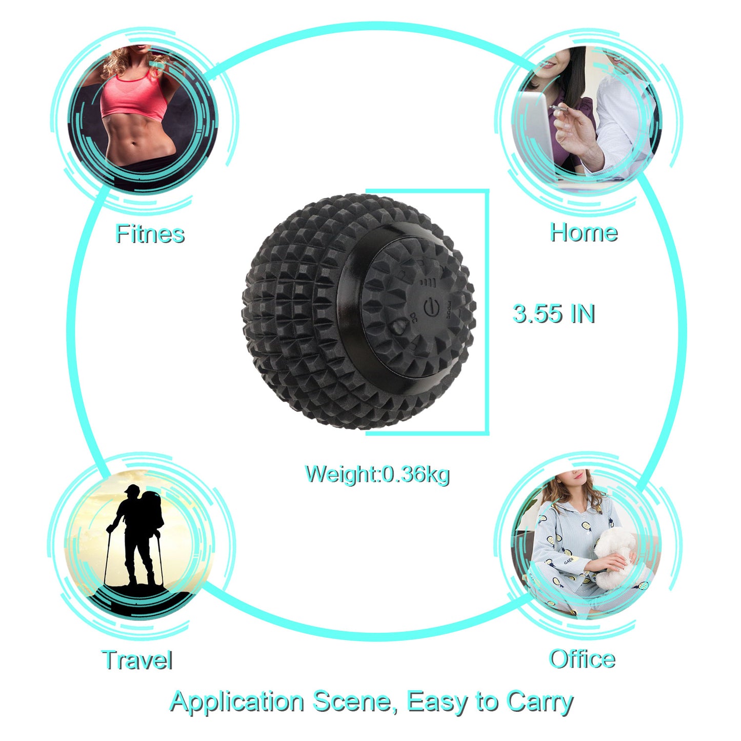 Electric Vibrating Massage Ball – Deep Muscle & Plantar Fascia Roller