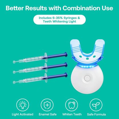 LED Teeth Whitening Kit – 5‑LED Light with Tray & Essence Tubes