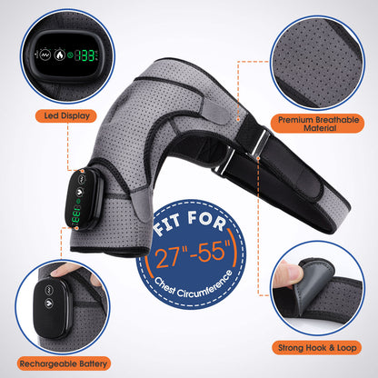 Electric Heating Shoulder Pad – Heat & Vibration Massage Wrap