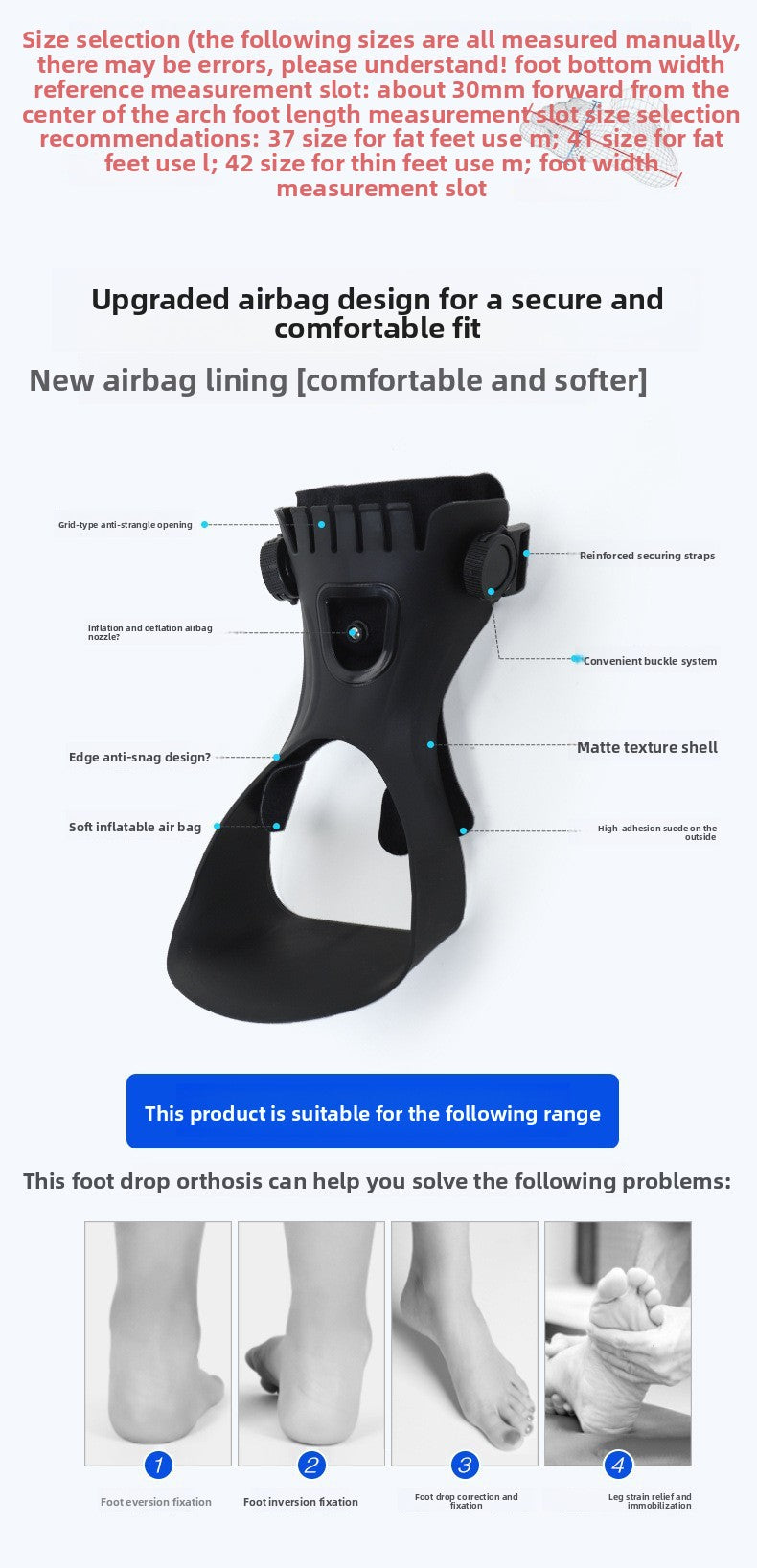Foot Orthosis Device – Adjustable Foot Drop & Support Brace