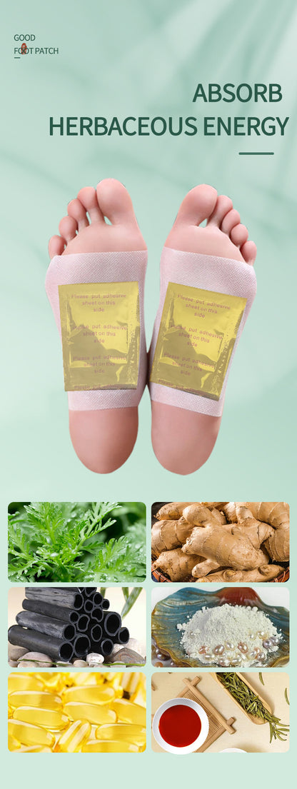 Bamboo Vinegar Herbal Foot Patches – Soothing Detox Foot Pads (Box of 10)