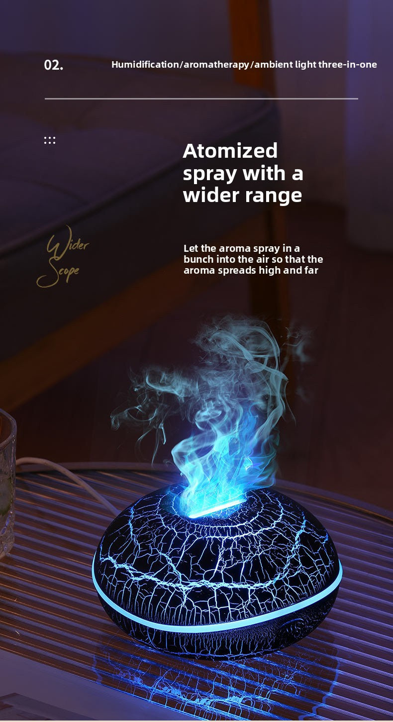 Aroma Diffuser – Simulated Flame Ultrasonic Humidifier (200 ml)