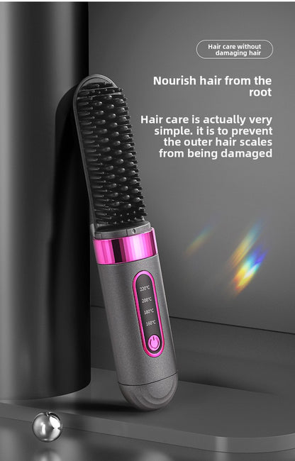 Wireless Negative Ion Hair Straightening Comb