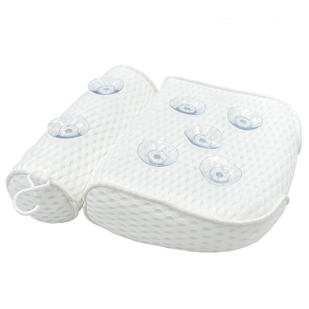 4D Mesh Bathtub Pillow Set (6-pieces) – Quick-Drying Bath Headrest
