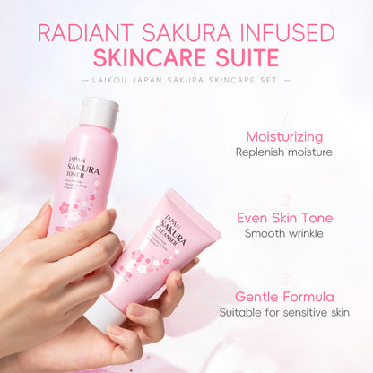 Lecco Japanese Cherry Blossom Skin Care 5-Piece Set
