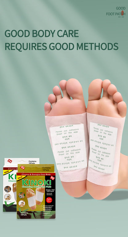 Bamboo Vinegar Herbal Foot Patches – Soothing Detox Foot Pads (Box of 10)