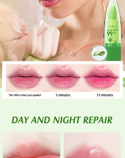 Color‑Changing Aloe Vera Lipstick – Moisturizing, Waterproof & Non‑Transfer